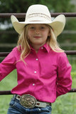 Cruel Girl women's long sleeve pink Western shirt worn by a girl in a cowboy hat, perfect for country lifestyle.