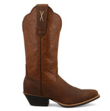 Twisted X Women's 12" Western Boot in Sienna & Spice, showcasing intricate floral tooling and modern comfort.