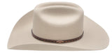 Stetson Medalist 5X Western Hat in Silver Gray with a stylish band, perfect for ranch or formal occasions.