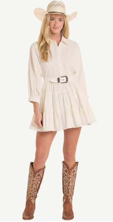 rock and roll denim dresses Rock & Roll Denim BWD0R06999-CPR Womens Microsuede Fringe Dress Copper J.C. Western Wear