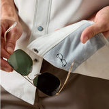 Ariat Men's Western VentTEK Classic Fit Shirt sleeve featuring eyewear cleaner with sunglasses.
