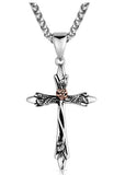 Montana Silversmiths Thorns and Roses Cross Necklace