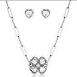 Montana Silversmiths Floral Halo Howlite Necklace & Earring Set