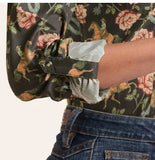 Rock & Roll Denim Women's TEK Black Floral Pearl Snap Shirt