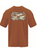 Kimes Ranch Men's Camo Crest Short Sleeve Graphic Tee – Rusty Orange