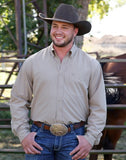 Cinch Men's Khaki ArenaFlex Long Sleeve Shirt