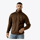 Ariat Men's Caldwell 1/4 Zip sweatshirt in Carafe, offering comfort and style for outdoor activities.