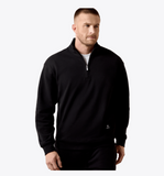 Ariat Men's Caldwell 1/4 Zip in Black, featuring a modern design and comfortable fit for all-day wear.