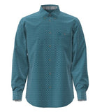 Wrangler® George Strait Collection One Pocket Long Sleeve Shirt | Relaxed Fit | Teal
