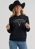 Wrangler Women's Retro® Steer Head Graphic Hoodie - Black Beauty