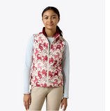 Ariat Youth Bella Reversible Insulated Vest in Vanilla Ice Horsin' Around print, perfect for keeping kids warm.