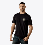 Ariat Men's Euromount Patriot Graphic T-Shirt featuring bold patriot graphic on black fabric.