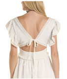 Rock & Roll Denim Embroidered Mini Dress – Sleeveless V-Neck