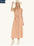 Panhandle Sleeveless Boot stitch Challis Maxi Dress