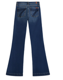 Back view of 7 For All Mankind Dojo jeans, featuring a stylish trouser cut in medium wash.
