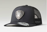 Ariat Men's Metal Shield Structured Snap Back Cap - Black