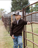 Cinch Boys' 1/4 Zip Pullover | Brown