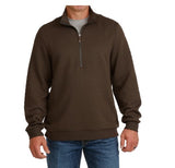 Cinch Men's Cable Knit 1/2 Zip Pullover - Brown