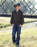 Cinch Men's Cable Knit 1/2 Zip Pullover - Brown