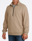 Cinch Men's Cable Knit 1/2 Zip Pullover - Tan