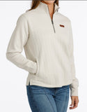 Cinch Women's 1/4 Zip Pullover - Cream
