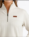 Cinch Women's 1/4 Zip Pullover - Cream