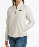 Cinch Women's 1/4 Zip Pullover - Cream