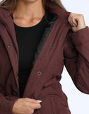 Cinch Women's Quilted Hooded Barn Coat - Deep Purple