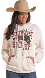 Rock & Roll Cowboy Natural 'Shut Up' Bronco Western Hoodie