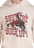 Rock & Roll Cowboy Natural 'Shut Up' Bronco Western Hoodie