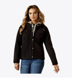 Ariat Women's Berber Back Softshell Jacket in black, stylish and weatherproof for everyday wear.