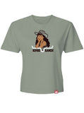 Kimes Ranch Women's Atta Girl Cropped Tee - Olive