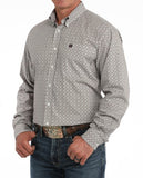 Cinch Men's Geometric Print Long Sleeve Button-Down Shirt