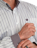 Cinch Men's Long Sleeve Striped Shirt