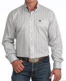 Cinch Men's Long Sleeve Striped Shirt