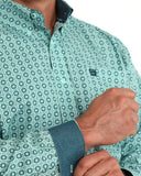 Cinch Men's Long Sleeve Geometric Shirt