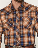Wrangler Retro Men's Plaid Long Sleeve Western Snap Shirt