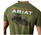 Ariat Men's Made for Farmer Short Sleeve T-Shirt featuring bold graphic of a tractor on the back.