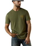 Ariat Men's Made for Farmer Short Sleeve T-Shirt in olive green, designed for comfort and style.