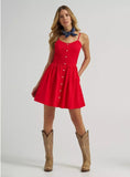 Wrangler Retro® Women's Americana Sleeveless Snap Dress - Red