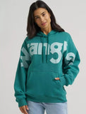 Wrangler Women's Retro Americana Logo Hoodie | Turquoise