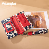 Wrangler Cow Print Wallet/Wristlet/Crossbody -Red