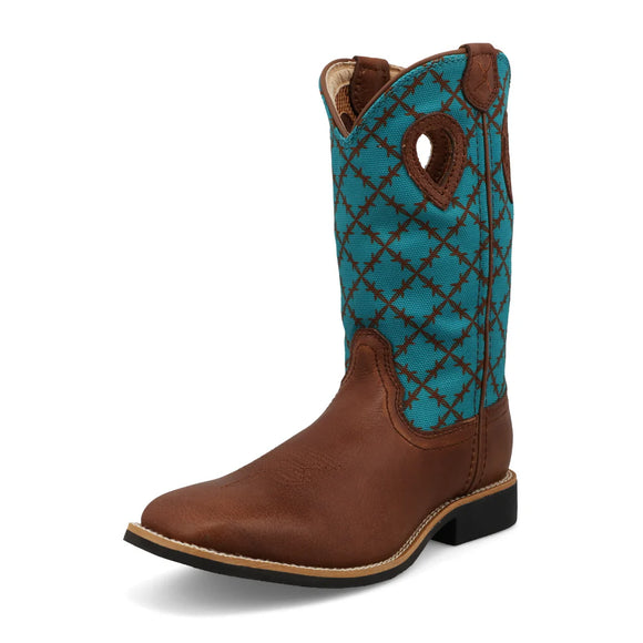 YTH0024 Kids Twisted X boot Turquoise Unisex boot