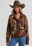 Wrangler Women's Southwestern Pattern Cardigan Sweater