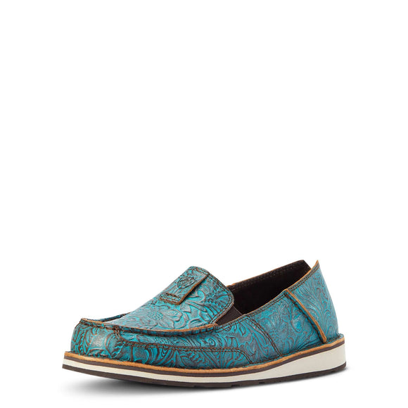 Ariat Women's Cruiser Brushed Turquoise Floral Embossed Shoes