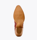 Ariat women's Julietta red boot sole showcasing premium craftsmanship and comfort technology.
