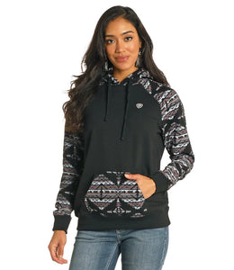 Rock&Roll Black Aztec Hoodie