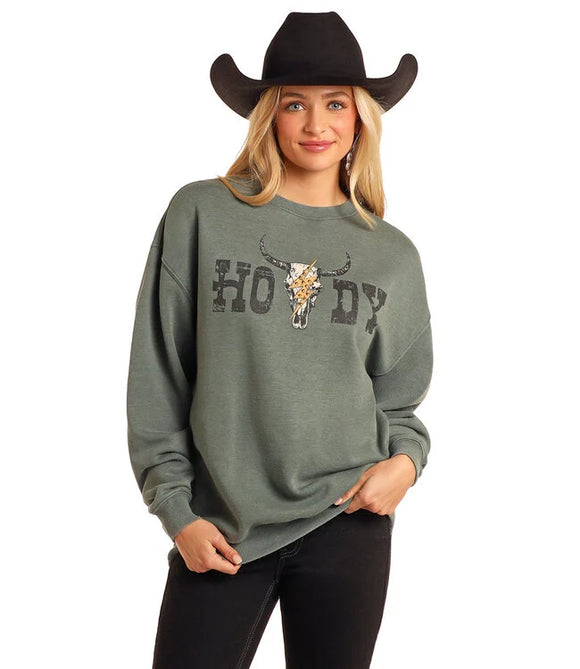 Rock & Roll Ladies Howdy oversized Pullover