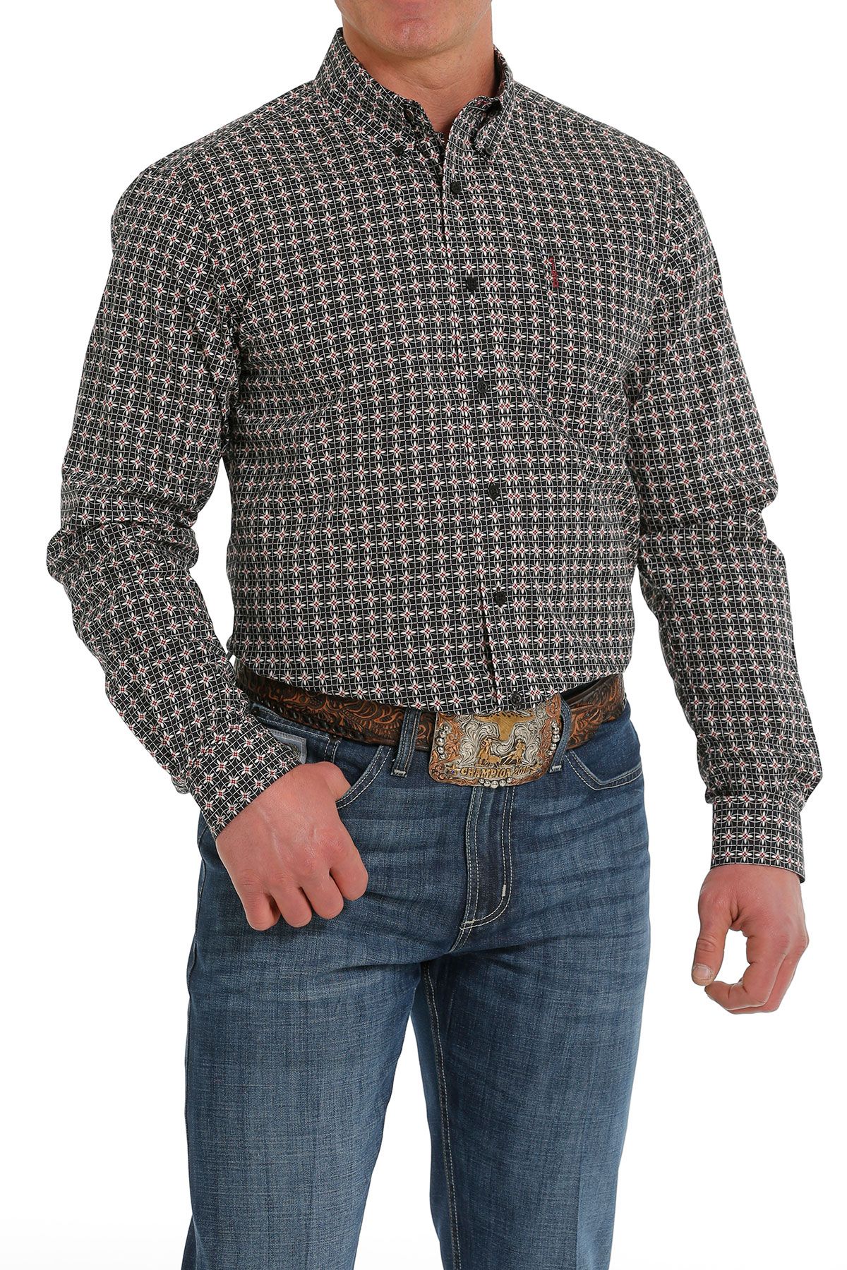 Cinch Men's Geometric Modern Fit Shirt