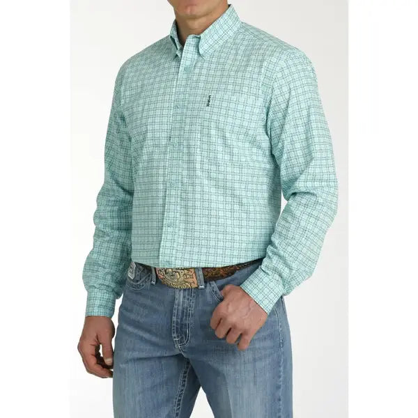 Cinch Men's Turquoise Modern Fit Shirt